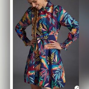 Anthropologie Farm Rio Aves Mini Dress